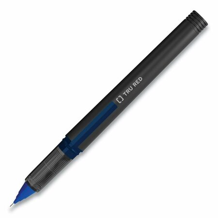 TRU RED 1.80 in. x 0.5 mm Blue Ink Roller Ball Pen Stick, 12PK TR57325